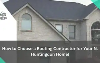 Exterior view of a residential home with new roofing in North Huntingdon.