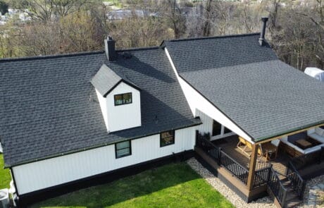 dji_fly_20250414_164714_558_1745076591711_photo_optimized (1) New black asphalt shingle roof on a white house in Pittsburgh.