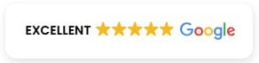 Google review badge with five stars and 'EXCELLENT' label.